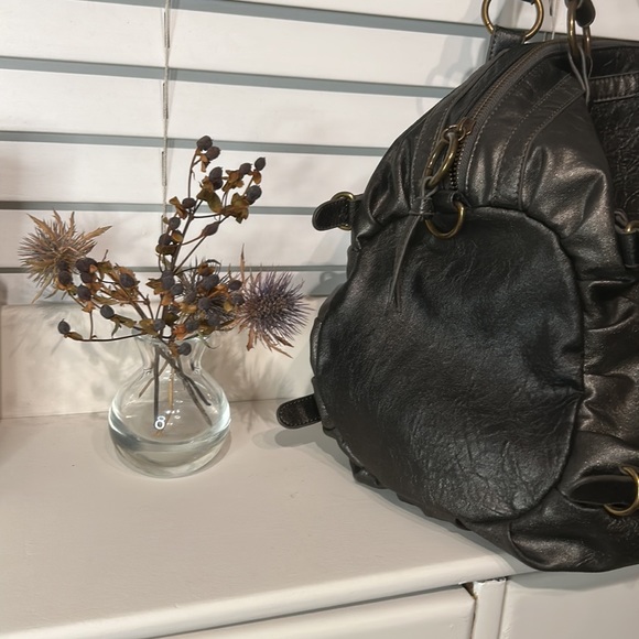 Big Buddha Tiny Dancer Satchel {but not so tiny} Faux Leather Weekender Duffel - Picture 4 of 7